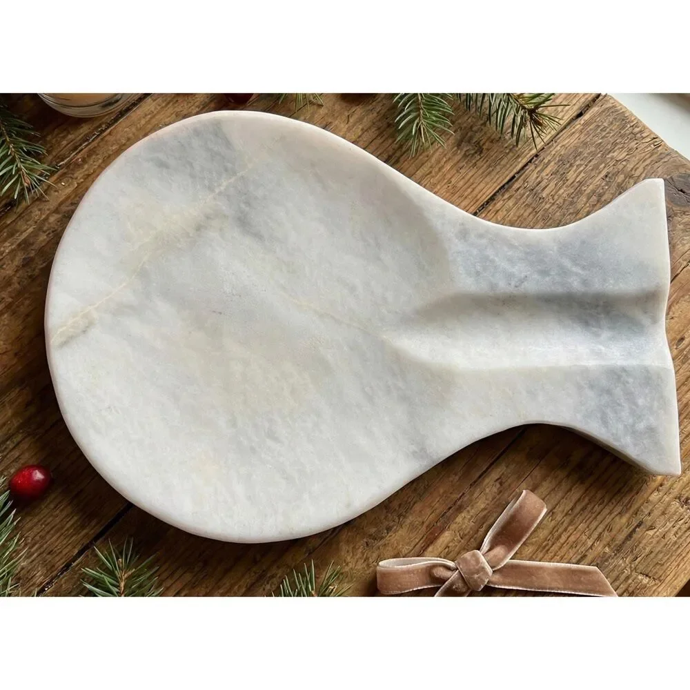 Marble Spoon Rest for stove top, White Stone Spoon holder for kitchen Counter
